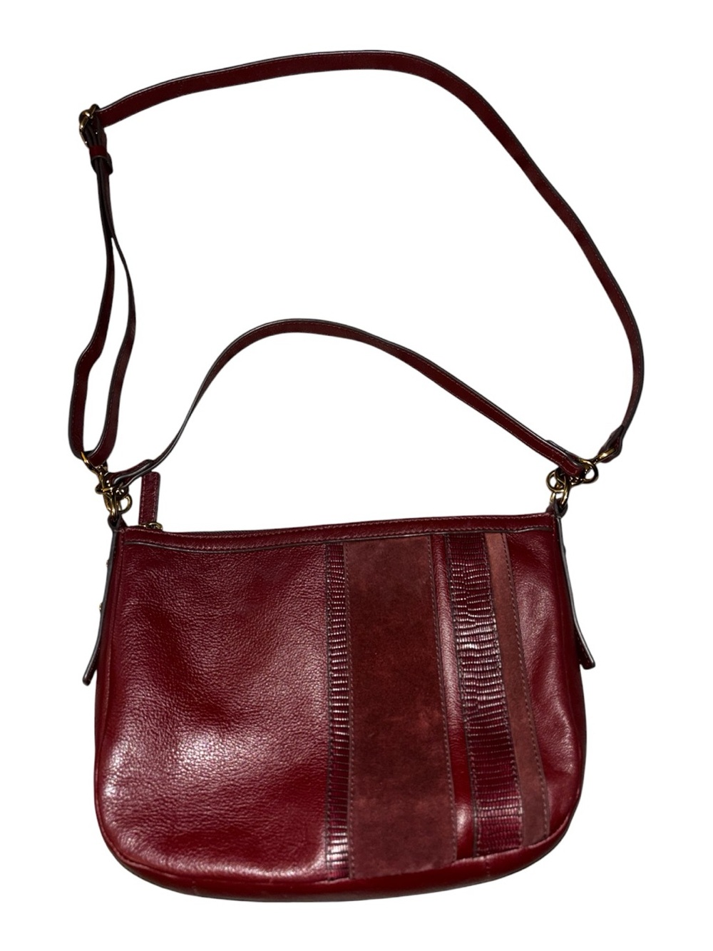 Fossil Jolie Leather Crossbody in Burgundy Wine